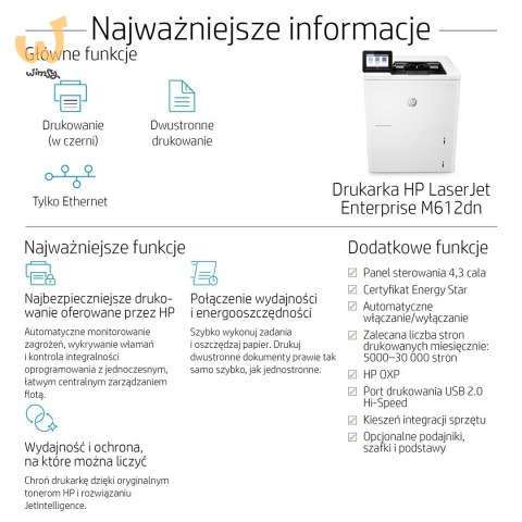 DRUKARKA HP LaserJet Enterprise M612dn