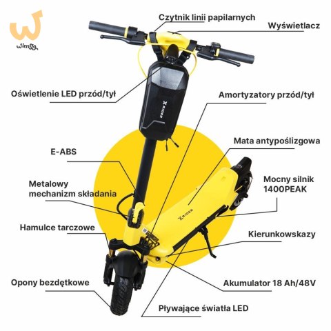Hulajnoga Elektryczna XRIDER MX10 18,2 Ah MAX 800W Hulajnoga Elektryczna XRIDER MX10 18,2 Ah MAX 800W