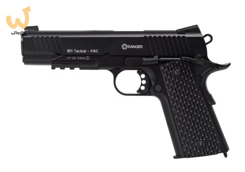 Wiatrówka pistolet RANGER 1911 Tactical KWC kal. 4,5 BBs BLOW BACK 17 strz. FULL METAL CO2 (AAKCMB770AZB) Wiatrówka pistolet RANGER 1911 Tactical KWC kal. 4,5 BBs BLOW BACK 17 strz. FULL METAL CO2 (AAKCMB770AZB)