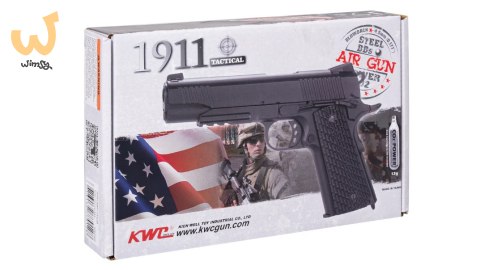 Wiatrówka pistolet RANGER 1911 Tactical KWC kal. 4,5 BBs BLOW BACK 17 strz. FULL METAL CO2 (AAKCMB770AZB) Wiatrówka pistolet RANGER 1911 Tactical KWC kal. 4,5 BBs BLOW BACK 17 strz. FULL METAL CO2 (AAKCMB770AZB)