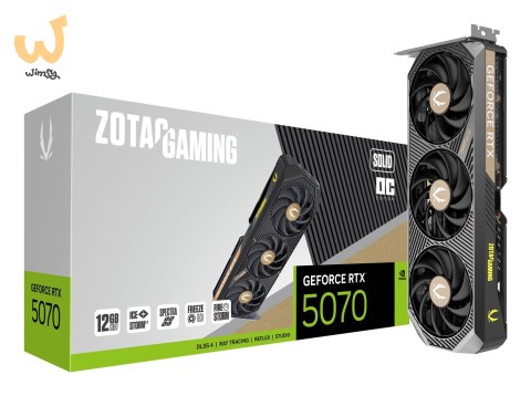 Karta graficzna ZOTAC GAMING GeForce RTX 5070 SOLID OC 12GB Karta graficzna ZOTAC GAMING GeForce RTX 5070 SOLID OC 12GB