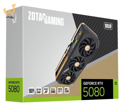 Karta graficzna ZOTAC GAMING GeForce RTX 5080 SOLID 16GB Karta graficzna ZOTAC GAMING GeForce RTX 5080 SOLID 16GB