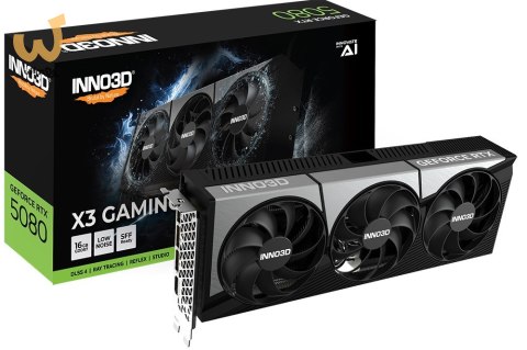Karta graficzna INNO3D GeForce RTX 5080 X3 OC Karta graficzna INNO3D GeForce RTX 5080 X3 OC