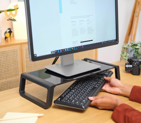 Podstawka pod monitor TRUST MONTA GLASS MONITOR STAND BLK 25271 Podstawka pod monitor TRUST MONTA GLASS MONITOR STAND BLK 25271