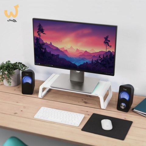Podstawka pod monitor TRUST MONTA GLASS MONITOR STAND WHT (25351) Podstawka pod monitor TRUST MONTA GLASS MONITOR STAND WHT (25351)