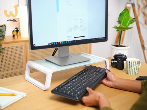 Podstawka pod monitor TRUST MONTA GLASS MONITOR STAND WHT (25351) Podstawka pod monitor TRUST MONTA GLASS MONITOR STAND WHT (25351)