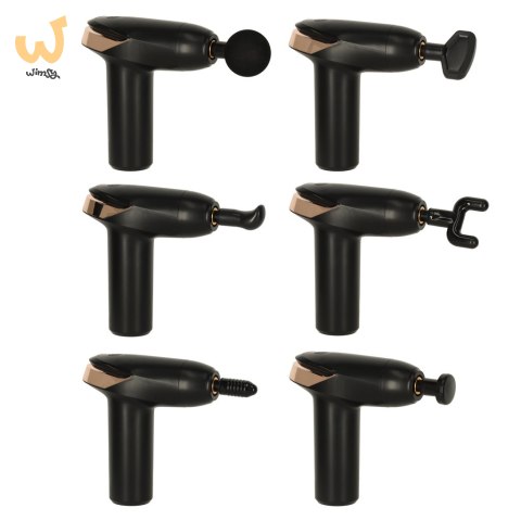 Pistolet do masażu masażer do pleców ciała mini LED 6w1 Pistolet do masażu masażer do pleców ciała mini LED 6w1
