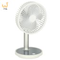 Wentylator wiatrak biurkowy bezprzewodowy 30cm biały
