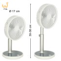 Wentylator wiatrak biurkowy bezprzewodowy 30cm biały