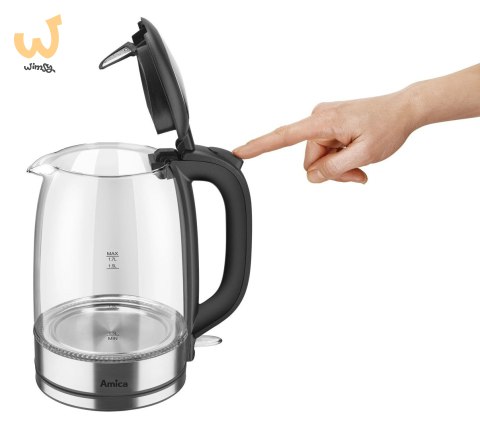 CZAJNIK AMICA SZKLANY KD 2050G INOX CZAJNIK AMICA SZKLANY KD 2050G INOX
