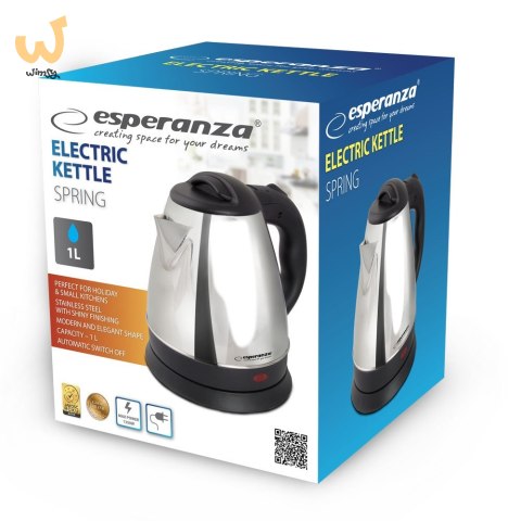 ESPERANZA CZAJNIK ELEKTRYCZNY SPRING 1.0 L INOX EKK116X ESPERANZA CZAJNIK ELEKTRYCZNY SPRING 1.0 L INOX EKK116X