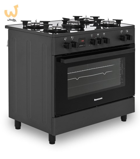 Kuchnia gazowo-elektryczna Ravanson KWGE-K90 GLASS black Kuchnia gazowo-elektryczna Ravanson KWGE-K90 GLASS black