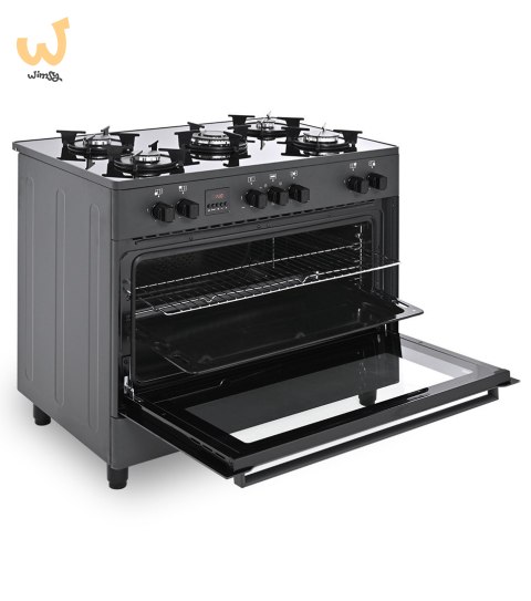 Kuchnia gazowo-elektryczna Ravanson KWGE-K90 GLASS black Kuchnia gazowo-elektryczna Ravanson KWGE-K90 GLASS black