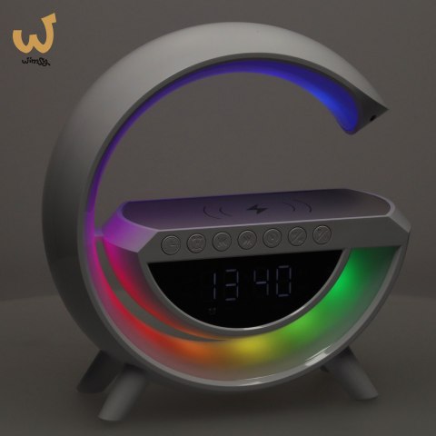 Lampka LED RGB ładowarka indukcyjna radio budzik zegar Lampka LED RGB ładowarka indukcyjna radio budzik zegar
