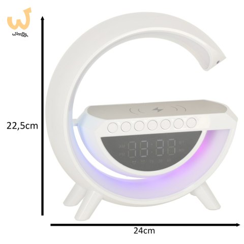Lampka LED RGB ładowarka indukcyjna radio budzik zegar Lampka LED RGB ładowarka indukcyjna radio budzik zegar