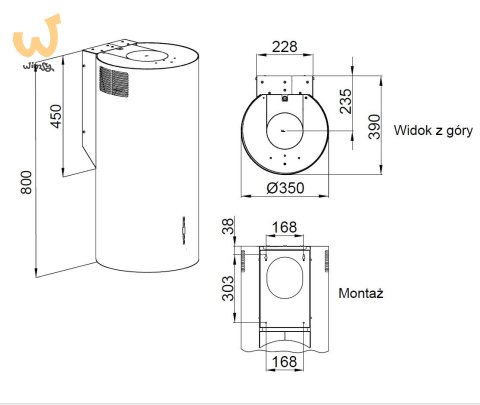 Okap MAAN Elba2 W835 złoty połysk Okap MAAN Elba2 W835 złoty połysk
