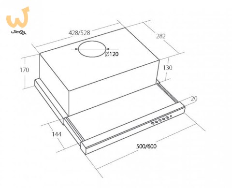 Okap podszafkowy teleskopowy AKPO WK-7 LIGHT ECO 60 INOX (front stal nierdzewna) Okap podszafkowy teleskopowy AKPO WK-7 LIGHT ECO 60 INOX (front stal nierdzewna)