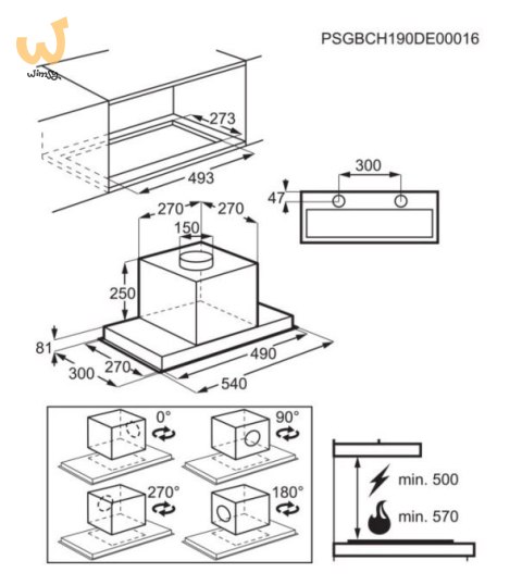 Okap podszafkowy, wkład do zabudowy ELECTROLUX LFG716R Okap podszafkowy, wkład do zabudowy ELECTROLUX LFG716R