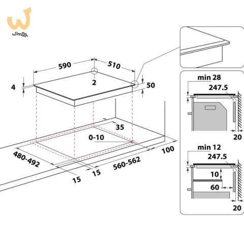Płyta indukcyjna WHIRLPOOL WB B3960 BF Płyta indukcyjna WHIRLPOOL WB B3960 BF
