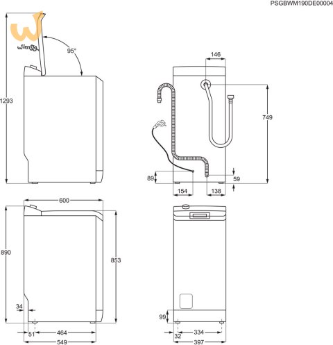 Pralka ELECTROLUX EW2TN5261FP Pralka ELECTROLUX EW2TN5261FP