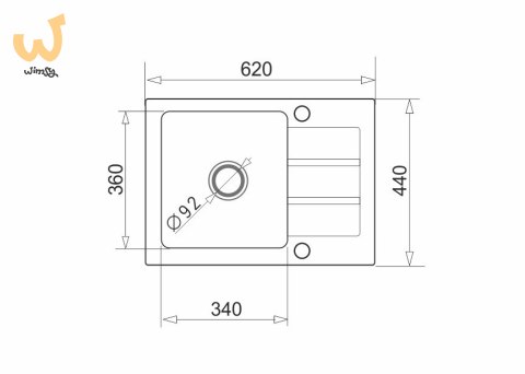 Czarny zlewozmywak granitowy Maidsinks 62x44 1B 1D karbon (Pyragranit; kolor czarny) Czarny zlewozmywak granitowy Maidsinks 62x44 1B 1D karbon (Pyragranit; kolor czarny)