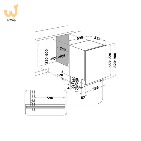 Zmywarka do zabudowy HOTPOINT HI 5030 WEF Zmywarka do zabudowy HOTPOINT HI 5030 WEF