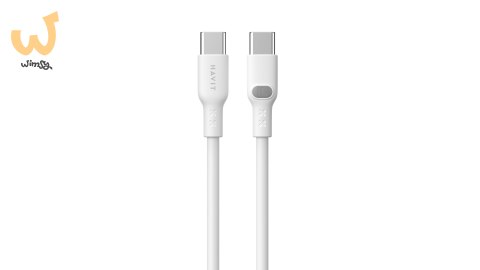 Kabel Havit Typ C-Typ C CB6280 (biały; 100cm) Kabel Havit Typ C-Typ C CB6280 (biały; 100cm)
