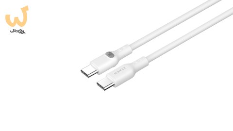 Kabel Havit Typ C-Typ C CB6280 (biały; 100cm) Kabel Havit Typ C-Typ C CB6280 (biały; 100cm)