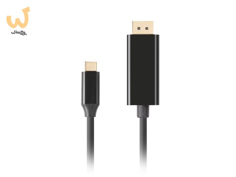 LANBERG KABEL USB-C(M)->DISPLAYPORT(M) 1M 4K 60HZ CZARNY CA-CMDP-10CU-0010-BK LANBERG KABEL USB-C(M)->DISPLAYPORT(M) 1M 4K 60HZ CZARNY CA-CMDP-10CU-0010-BK