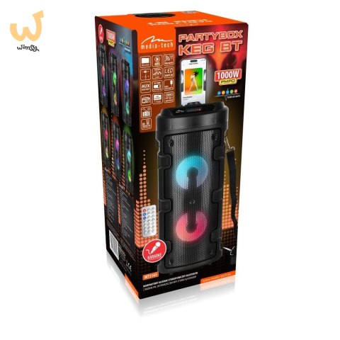 MEDIA-TECH PARTYBOX KEG BT- KOMPAKTOWY GŁOŚNIK STEREOFONICZNY BLUETOOTH Z RADIEM FM, ODTWARZACZEM MP3 MT3165 MEDIA-TECH PARTYBOX KEG BT- KOMPAKTOWY GŁOŚNIK STEREOFONICZNY BLUETOOTH Z RADIEM FM, ODTWARZACZEM MP3 MT3165