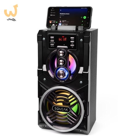 SQUEAK BEATBOXER BLUETOOTH 5.1 SPEAKER - GŁOŚNIK BLUETOOTH Z KARAOKE, RADIO FM, MICROSD, AUX I USB SQ1000 SQUEAK BEATBOXER BLUETOOTH 5.1 SPEAKER - GŁOŚNIK BLUETOOTH Z KARAOKE, RADIO FM, MICROSD, AUX I USB SQ1000
