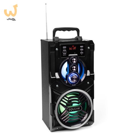SQUEAK BEATBOXER BLUETOOTH 5.1 SPEAKER - GŁOŚNIK BLUETOOTH Z KARAOKE, RADIO FM, MICROSD, AUX I USB SQ1000 SQUEAK BEATBOXER BLUETOOTH 5.1 SPEAKER - GŁOŚNIK BLUETOOTH Z KARAOKE, RADIO FM, MICROSD, AUX I USB SQ1000