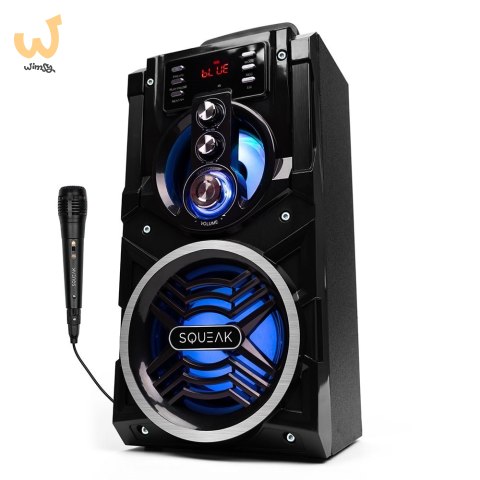 SQUEAK BEATBOXER BLUETOOTH 5.1 SPEAKER - GŁOŚNIK BLUETOOTH Z KARAOKE, RADIO FM, MICROSD, AUX I USB SQ1000 SQUEAK BEATBOXER BLUETOOTH 5.1 SPEAKER - GŁOŚNIK BLUETOOTH Z KARAOKE, RADIO FM, MICROSD, AUX I USB SQ1000