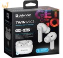 DEFENDER SŁUCHAWKI BLUETOOTH TWINS 903 DOUSZNE BIAŁE 63903