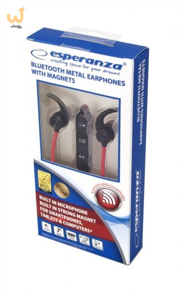 ESPERANZA SŁUCHAWKI DOUSZNE BLUETOOTH METALOWE CZARNE EH186K ESPERANZA SŁUCHAWKI DOUSZNE BLUETOOTH METALOWE CZARNE EH186K