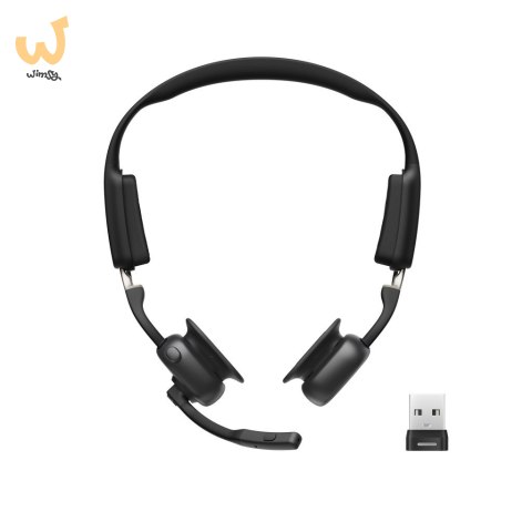 Słuchawki bezprzewodowe kostne Shokz OpenMeet mic-ANC USB-C + adapter USB-A czarne Słuchawki bezprzewodowe kostne Shokz OpenMeet mic-ANC USB-C + adapter USB-A czarne