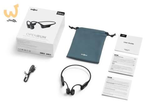 Słuchawki bezprzewodowe kostne Shokz OpenRun Mini USB-C czarne Słuchawki bezprzewodowe kostne Shokz OpenRun Mini USB-C czarne