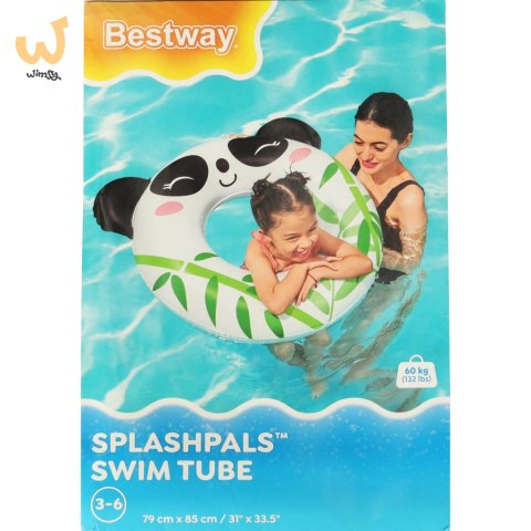 Kółko do pływania dmuchane BESTWAY 36351 panda 85-76cm Kółko do pływania dmuchane BESTWAY 36351 panda 85-76cm
