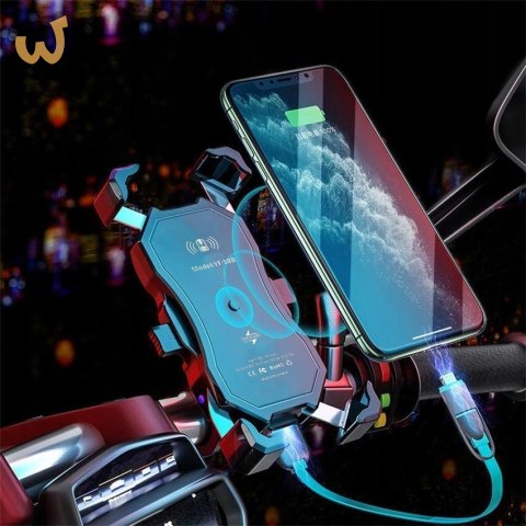 Uchwyt na telefon i ładowarka indukcyjna FreedConn MC1W + BM2R mocowanie do główki ramy Uchwyt na telefon i ładowarka indukcyjna FreedConn MC1W + BM2R mocowanie do główki ramy