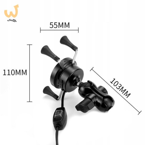 Uchwyt na telefon i ładowarka indukcyjna FreedConn MC7W 10W + USB Uchwyt na telefon i ładowarka indukcyjna FreedConn MC7W 10W + USB
