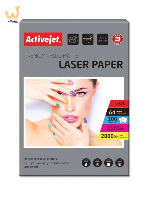 Activejet AP4-110M100L Papier fotograficzny matowy (A4; 100 szt.) Activejet AP4-110M100L Papier fotograficzny matowy (A4; 100 szt.)