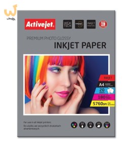Activejet AP4-180G20 Papier fotograficzny błyszczący (A4; 20 szt.)