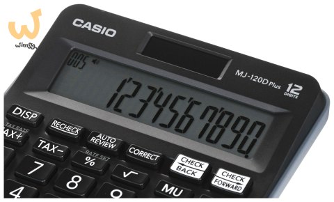 CASIO KALKULATOR BIUROWY MJ-120D PLUS CZARNY, 12 CYFROWY WYŚWIETLACZ CASIO KALKULATOR BIUROWY MJ-120D PLUS CZARNY, 12 CYFROWY WYŚWIETLACZ
