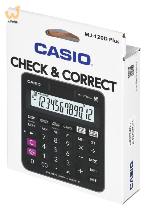 CASIO KALKULATOR BIUROWY MJ-120D PLUS CZARNY, 12 CYFROWY WYŚWIETLACZ CASIO KALKULATOR BIUROWY MJ-120D PLUS CZARNY, 12 CYFROWY WYŚWIETLACZ