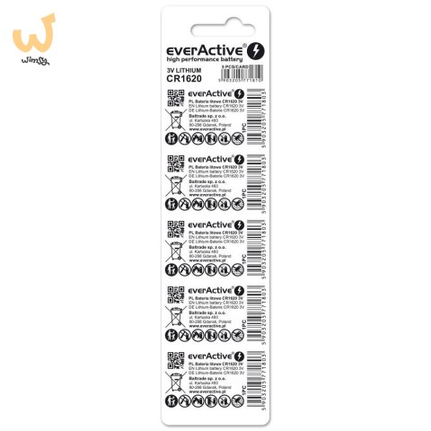 EVERACTIVE BATERIA LITOWA CR1620 BLISTER 5 SZT. CR16205BL EVERACTIVE BATERIA LITOWA CR1620 BLISTER 5 SZT. CR16205BL