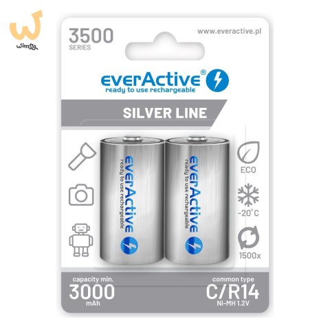 Zestaw akumulatorków everActive EVHRL14-3500 (3500mAh ; Ni-MH) Zestaw akumulatorków everActive EVHRL14-3500 (3500mAh ; Ni-MH)