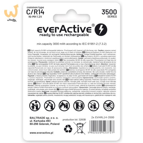 Zestaw akumulatorków everActive EVHRL14-3500 (3500mAh ; Ni-MH) Zestaw akumulatorków everActive EVHRL14-3500 (3500mAh ; Ni-MH)