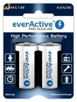 Zestaw baterii alkaliczne everActive EVLR14-PRO (x 2)