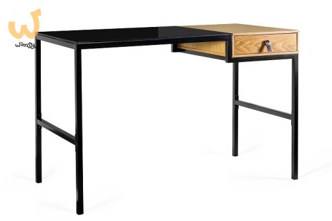 Biurko z szufladą 120x60 LESTE czarny/dąb Biurko z szufladą 120x60 LESTE czarny/dąb