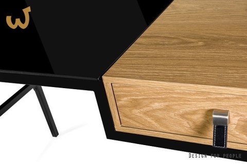 Biurko z szufladą 120x60 LESTE czarny/dąb Biurko z szufladą 120x60 LESTE czarny/dąb